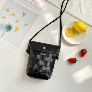 Mini Cross-body Shoulder Bag Women Woven Purse Phone Pouch