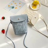 Mini Cross-body Shoulder Bag Women Woven Purse Phone Pouch