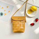 Mini Cross-body Shoulder Bag Women Woven Purse Phone Pouch