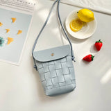 Mini Cross-body Shoulder Bag Women Woven Purse Phone Pouch