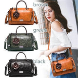Flowers Pendant Handbag Women's Boston Bag Single Shoulder Bag