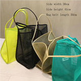 Wind Transparent Mesh Shopping Bag Large-Capacity Portable Beach Mesh Bag