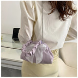 Rhinestone Bow Lipstick Bag Chain Messenger Bag