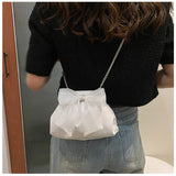 Rhinestone Bow Lipstick Bag Chain Messenger Bag