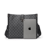 Men's Large Capacity Laptop Bag Waterproof Leather Shoulder Bag