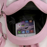 Sweet Bow Mini Backpack PU Leather Women Backpacks Preppy Style