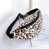 Leopard Print Waist Bag PU Leather Purse