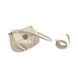 Women's Pleated Cloud Small Round Shoulder Bag Soft Handbag