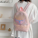 Women Girls Glitter Mermaid Backpack School Book Shoulder Bag Rucksack