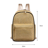 Ins Women Straw Rattan Woven Backpack Girls Summer Beach Lady Shoulder Schoolbag