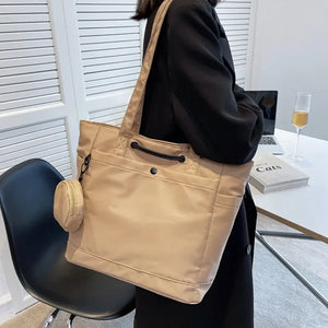 Women Canvas Shoulder Bag Casual Waterproof Travel Handbag