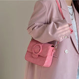 Cherry Powder One Shoulder Crossbody Handbag Girl Heart Macaron