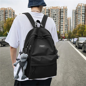 Nylon Women's Backpack Large School Bag Female Student Rucksack
