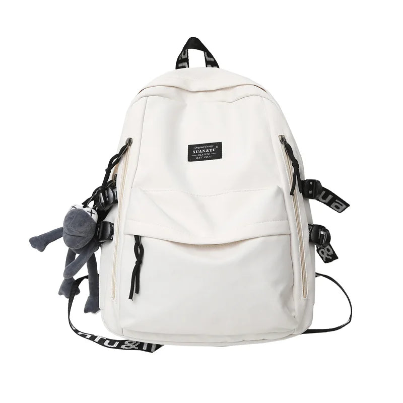 Nylon Women's Backpack Large School Bag Female Student Rucksack