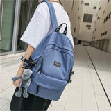 Nylon Women's Backpack Large School Bag Female Student Rucksack