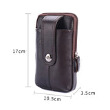PU Leather Belt Bag Men Wear Belt Vertical Hanging Waist Wallet