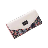 Pastoral Floral Rhombus Money Purse Wallet for Women