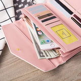 Pastoral Floral Rhombus Money Purse Wallet for Women