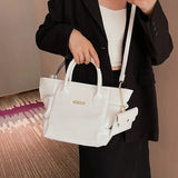 Pleated Tote with Handle High Capacity Shoulder Bag for Women