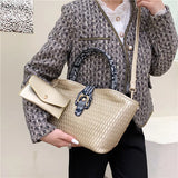 Pleated Tote High Capacity Shoulder Bag for Women