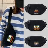 Canvas Bum Bag Pew Pattern Messenger Waist Chest Fanny Pack
