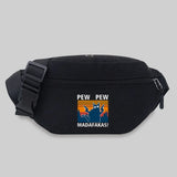 Canvas Bum Bag Pew Pattern Messenger Waist Chest Fanny Pack