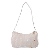 Summer Straw Woven Bag Women's Western Style Lace Flower Woven Bag