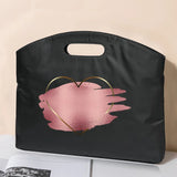 Portable Document Bag Love Print Office Worker Notebooks Organize
