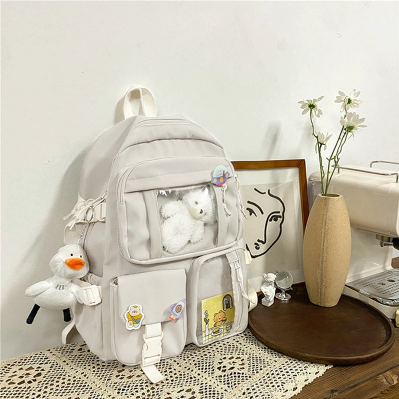 Preppy Lovely Waterproof Candy Colors Backpack for Women