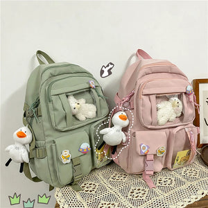 Preppy Lovely Waterproof Candy Colors Backpack for Women
