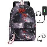 Tokyo Ghoul Bag USB Charging School Bag Ladies Travel Laptop Backpack