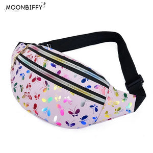 Colorful Waist Bag Girls Fanny Pack Travel Mobile Phone Pouch Purse