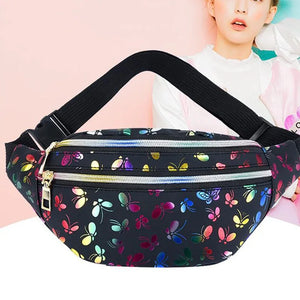 Colorful Women Fanny Pack Kids Bum Bag Travel Mobile Phone Pouch Purse
