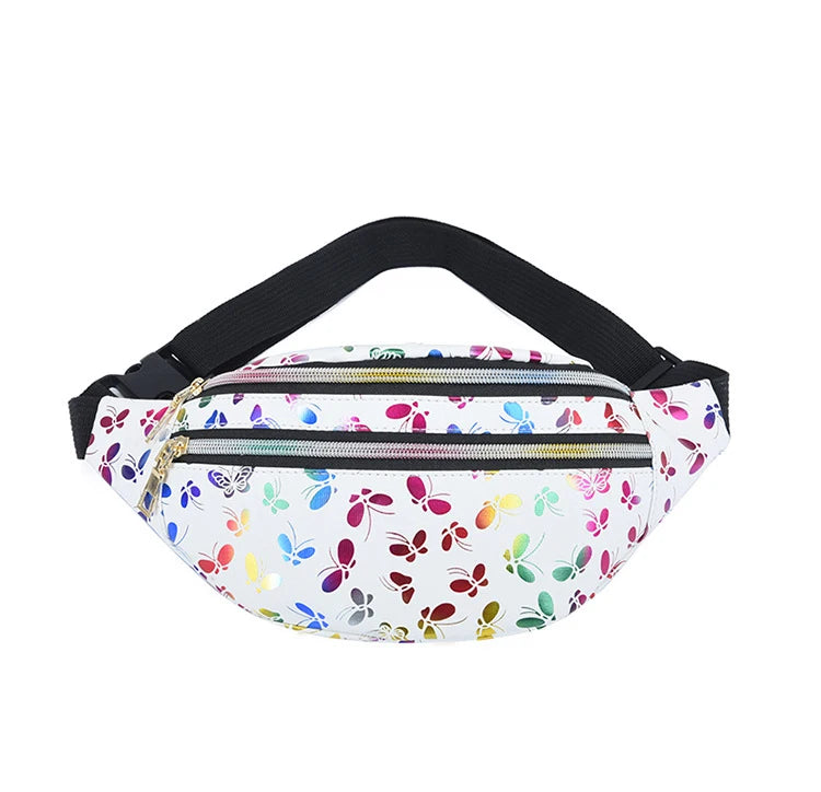 Colorful Women Fanny Pack Kids Bum Bag Travel Mobile Phone Pouch Purse