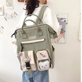 Purple Waterproof Backpack Women Candy Colors Fancy High School Bags Teenage Gir