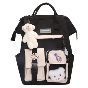 Purple Waterproof Backpack Women Candy Colors Fancy High School Bags Teenage Gir