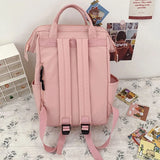 Purple Waterproof Backpack Women Candy Colors Fancy High School Bags Teenage Gir