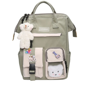 Purple Waterproof Backpack for Teenage Girl Travel Rucksack