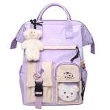 Purple Waterproof Backpack for Teenage Girl Travel Rucksack