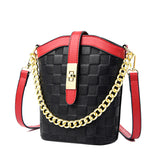 Leather Shoulder Crossbody Bag for Women Small Ladies Bucket Bag