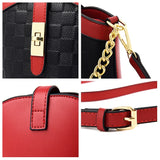Leather Shoulder Crossbody Bag for Women Small Ladies Bucket Bag