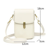 Cowhide Leather Women's Mini Messenger Bag Phone Purse Small Shoulder Bag