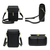 Cowhide Leather Women's Mini Messenger Bag Phone Purse Small Shoulder Bag