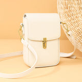 Cowhide Leather Women's Mini Messenger Bag Phone Purse Small Shoulder Bag