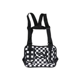 Plaid Techwear Vest Chest Bag Street Waist Backpack