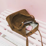 Retro Canvas Corduroy Tote Bag for Women Large-Capacity Shopper Shoulder Bag
