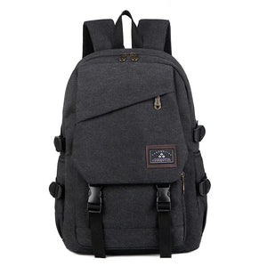 Retro Men's Casual Backpack Student College School Backpack