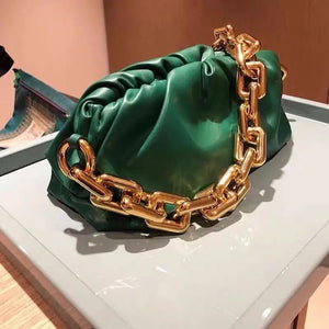 Retro Women Dumplings Messenger Bag Chain