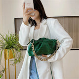 Vintage Women Dumplings Messenger Bag Chain Cloud Female Crossbody Shoulder Bag