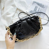 Vintage Women Dumplings Messenger Bag Chain Cloud Female Crossbody Shoulder Bag
